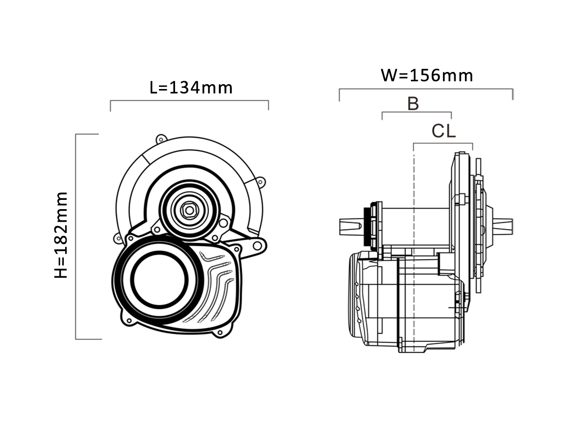 TSDZ2 dimensions