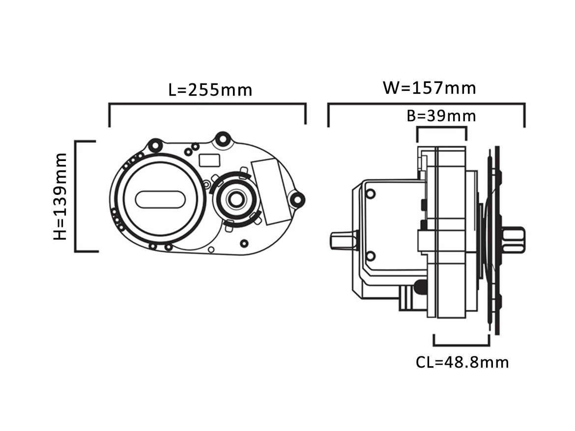 TSDZ10 Dimensions